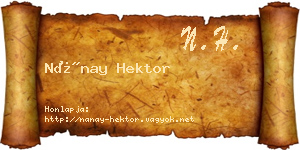 Nánay Hektor névjegykártya